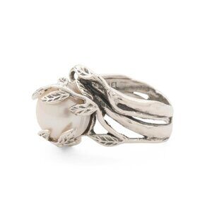NOA ZUMAN Silver/Pearl Made In Israel Sterling Silver Freshwater Pearl Ring